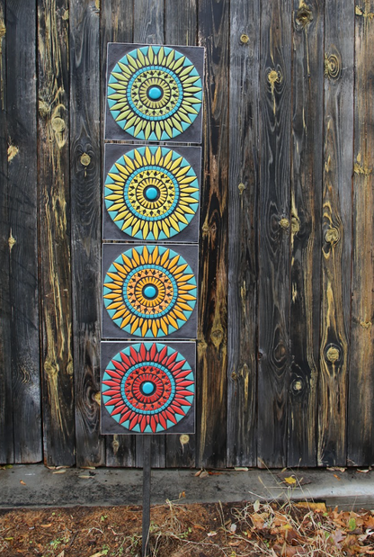 PERUVIAN SUNS - OUTDOOR GARDEN MOSAIC
