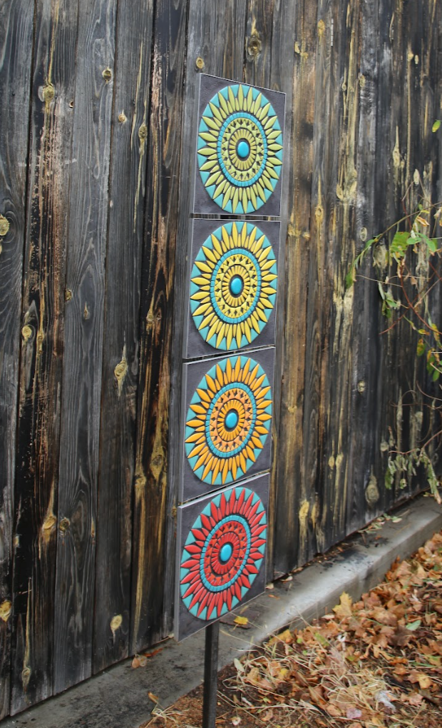 PERUVIAN SUNS - OUTDOOR GARDEN MOSAIC